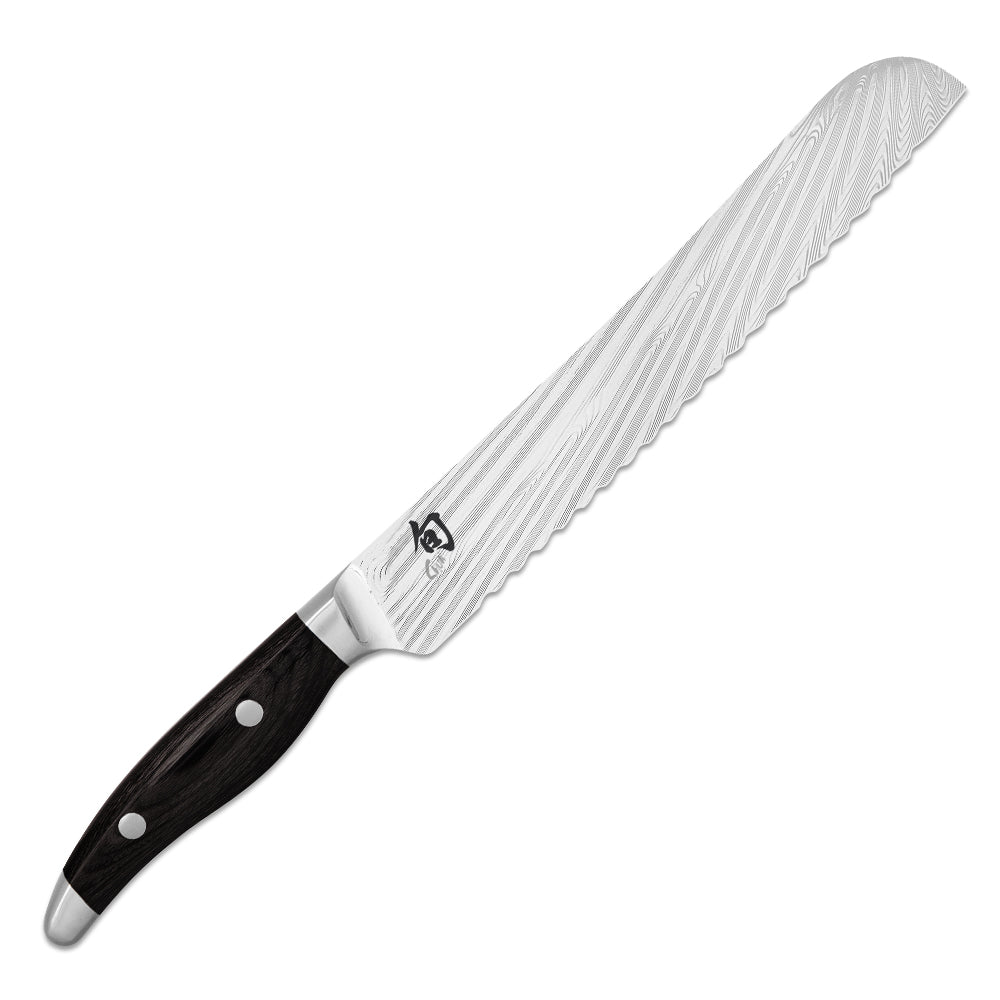 Brotmesser von KAI - Serie: Shun Nagare Black, mit patentiertem Wellenschliff für Rechts- und Linkshänder, handgefertigt in Japan, Griff aus schwarzem Pakkaholz
Online-Shop Home-and-Kitchen.de