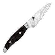 Officemesser von KAI - Serie: Shun Nagare Black, beidseitig geschliffen, Griff aus schwarzem Pakkaholz,
Grifflänge: 11,5 cm, Klingenlänge: 9 cm 
Online-Shop Home-and-Kitchen.de