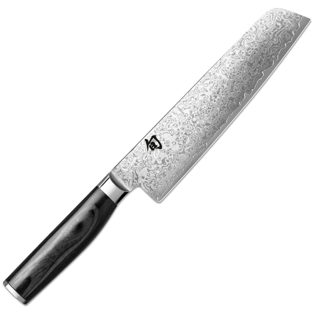  Santoku von KAI - Serie: Shun Premier Tim Mälzer MINAMO, Kombi aus Santoku und eines europäischen Kochmessers, handgefertigt in Japan, beidseitiger Schliff, Griff aus schwarzem Pakkaholz
Online-Shop Home-and-Kitchen.de
