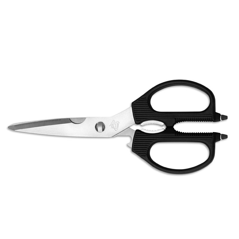 Scharfe Mehrzweckschere von KAI
Serie: SHUN, ergonomische, Griffe aus Elastomer-Kunststoff, Zusatzfunktionen wie Knochenkerbe, Kapselheber, Nussknacker, zur Reinigung zerlegbar
Online-Shop Home-and-Kitchern.de