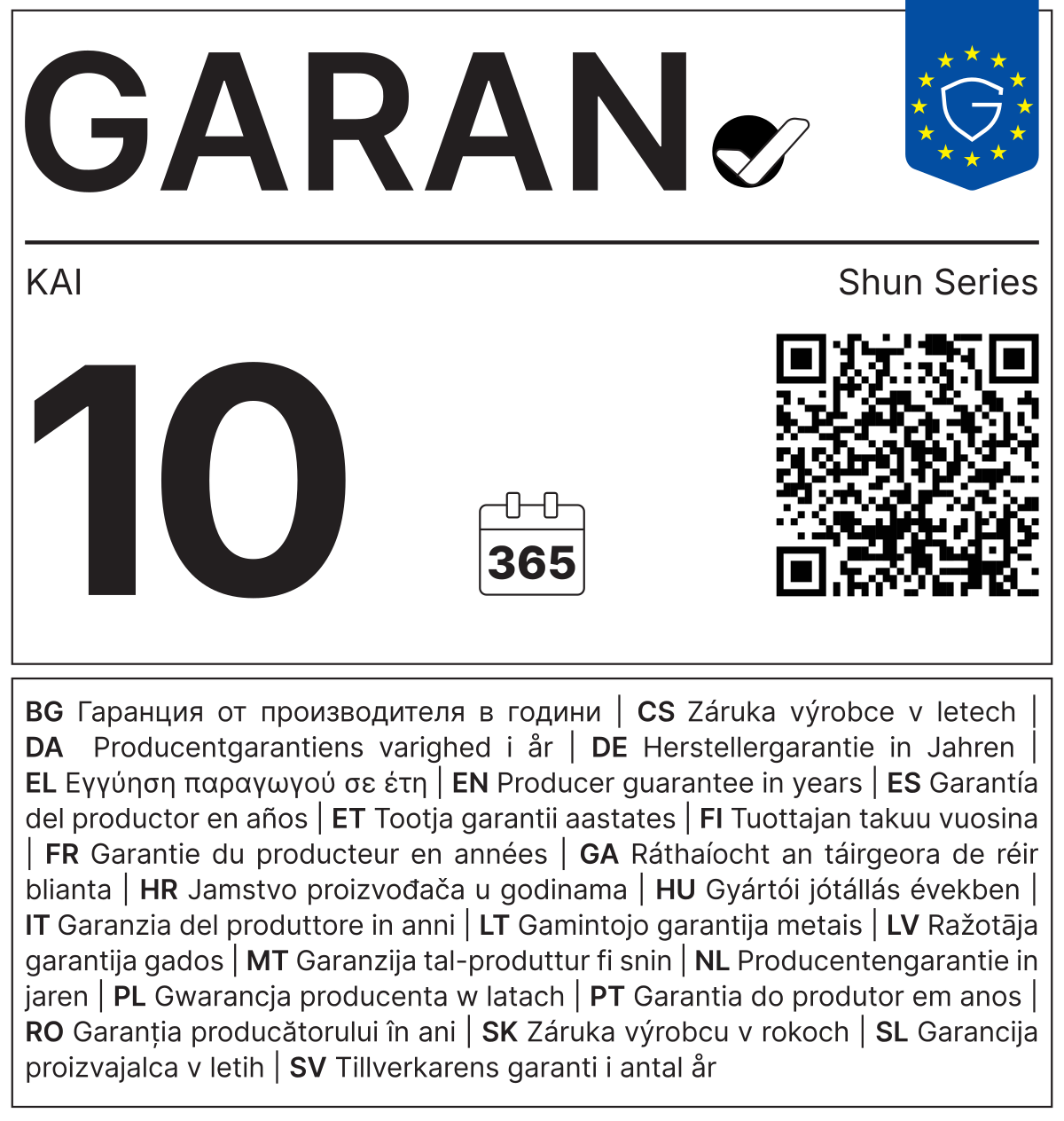 Garantie-Label