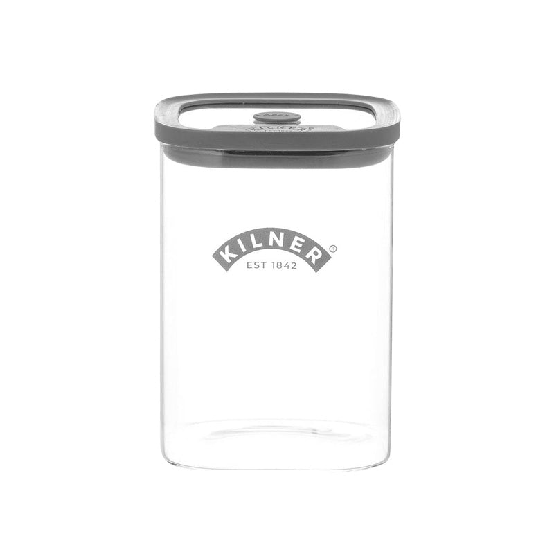 FRESH STORAGE - Aufbewahrungsgläser von Kilner in 3 Größen, Volumen  0,5 l, 1,0 l oder 1,5 l
Mit integrierter Vakuumversiegelung
stapelbar
Auch für den Kühlschrank geeignet
Für alle trockenen Lebensmittel
spülmaschinengeeignet (ohne Deckel)