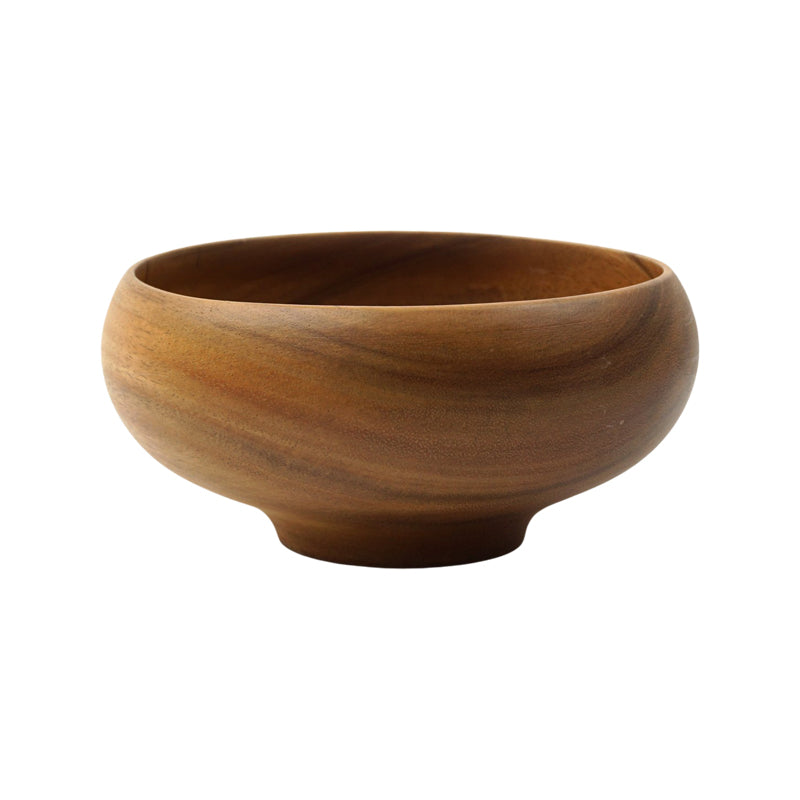 Schale / Salatschüssel von Kinta mit 
Unikat-Charakter durch wunderschöne Maserungen des naturbelassenen 
Akazienholzes, mit kleinem Standfuß, passendes Besteck auch im Online-Shop Home-and-Kitchen.de