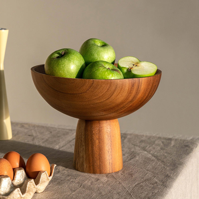 Als Obstschale ein Eyecatcher: Akazienholz-Schale von Kinta, mit hohem Standfuß, naturbelassen, mit schöner Holzmaserung, auch als Dekoschale
Online-Shop Home-and-Kitchen.de