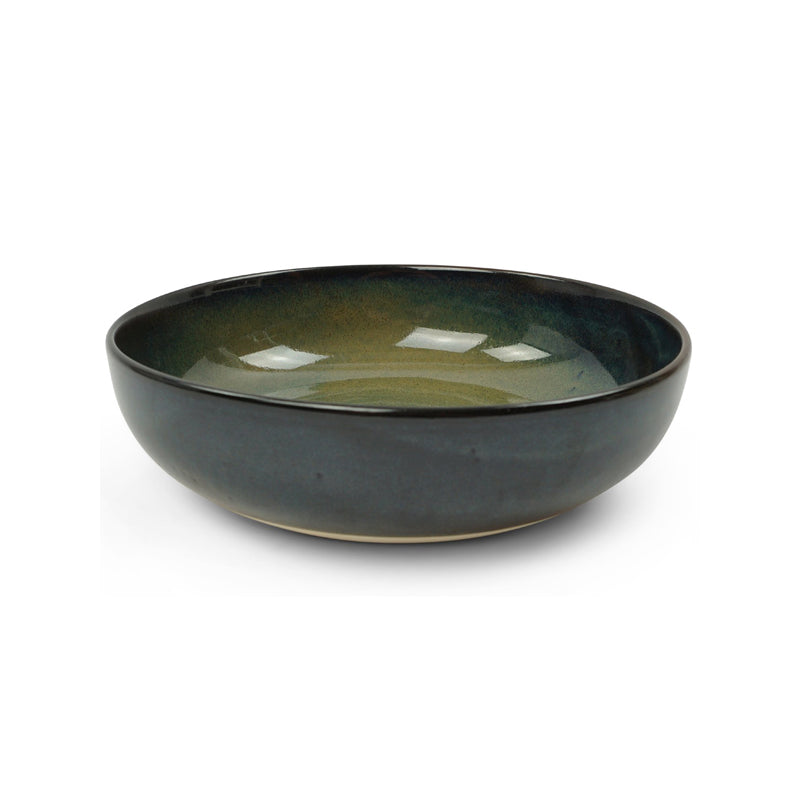 Servierschüssel von Kinta - aus Steingut in Handarbeit gefertigt, reaktive, lebensmittelechte Glasur in Blau,  Grün, Orange, spülmaschinen- und mikrowellengeeignet
Online-Shop Home-and-Kitchen.de