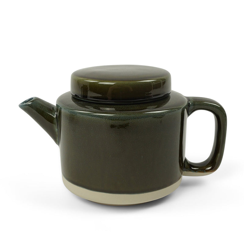 Zweifarbige CYL Teekannen von KINTA, 
Steingut, FAIR TRADE und nachhaltig produziert, Farbe Dunkelgrün/Beige,  Höhe 13 cm, Ø 13 cm / Volumen 950 m
Online-Shop Home-and-Kitchen.de 