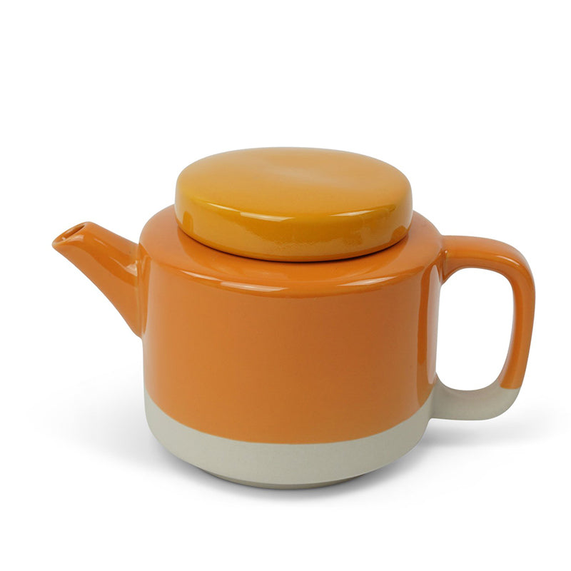 Zweifarbige CYL Teekannen von KINTA, 
Steingut, Farbe Orange/Beige,  Höhe 13 cm, Ø 13 cm / Volumen 950 m
Online-Shop Home-and-Kitchen.de 