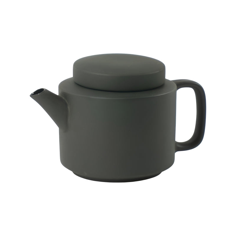 Schwarz/matte CYL Teekannen von KINTA, Steingut, innen glasiert
großer Deckel und Griff, 
FAIR TRADE und nachhaltig produziert
Größe 950 ml: Höhe 13,5 cm, Ø 13,5 cm, Online-Shop Home-and-Kitchen.de