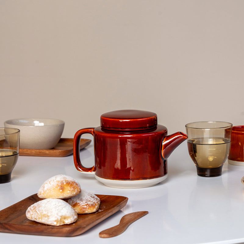Frühstückstisch mit CYL Teekanne von KINTA, Steingut, Farbe Braun/Beige,  Höhe 13 cm, Ø 13 cm / Volumen 950 m
Online-Shop Home-and-Kitchen.de 