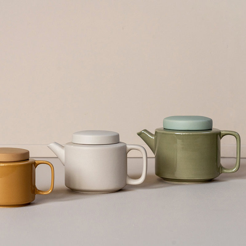 CYL Teekannen von KINTA, in mehreren Farben, Steingut, glänzend, Deckel matt, Größe 1350 ml: Höhe 14,5 cm, Ø 14,5 Online-Shop Home-and-Kitchen.de