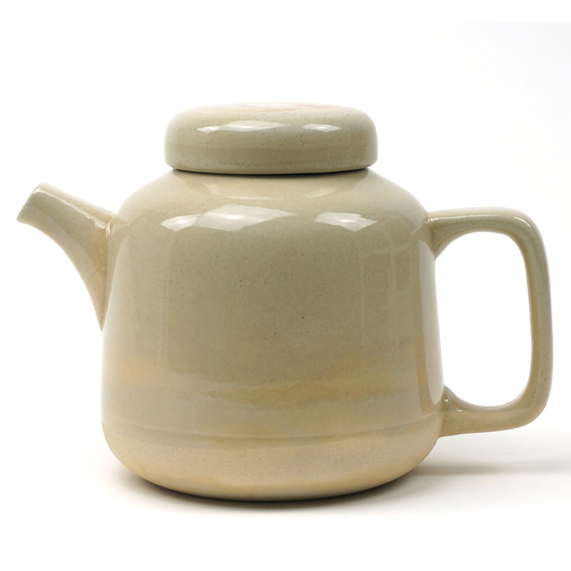 RUTUNDA Teekannen von KINTA, glänzend glasiert, Sandton mit kleinen Sprenkeln, großer Henkel, Größe 1250 ml: Höhe 14 cm, Ø 12 cm, Online-Shop Home-and-Kitchen.de