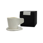 Weiße Porzellan Kaffeetasse von Kyuka Design, Volumen 200 ml,
elipsenförmig - mit durchgängigem Henkel,in aufwendiger Geschenkbox
Online-Shop Home-and-Kitchen.de