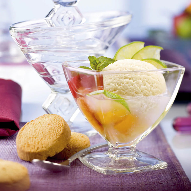 Eisbecher CARAT von La Rochere, 190 ml, 6er Set, viereckige moderne Form, auch für Desserts und Vorspeisen