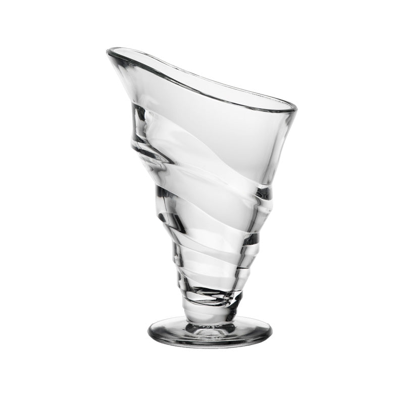 Hoher Eisbecher CIRCEE mit schräger Öffnung im 6er Set, 250 ml,  im eleganten Facettenschliff, von La Rochere