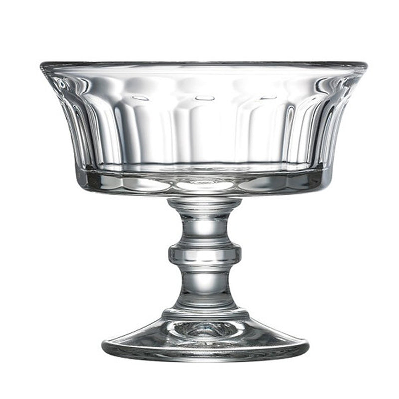 Stilvolle Eisbecher PERIGORD aus der französischen Manufaktur La Rochere, 
ineinander stapelbar,
geschwungener Stiel
220 ml Volumen, im 6er Set
in Frankreich oft als Champagnerschale genutzt
