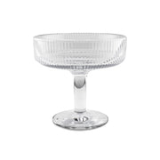 Eisschalen/Dessertschalen ALICE im 6er Set, 290 ml, geriffeltes Glas, stapelbar, mit längerem Standfuß