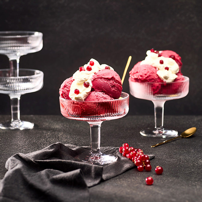 Dessert- und Eisschalen-6er Set ALICE von La Rochere, 290 ml, längerer Standfuß, für jede Gartenparty und den Familienalltag