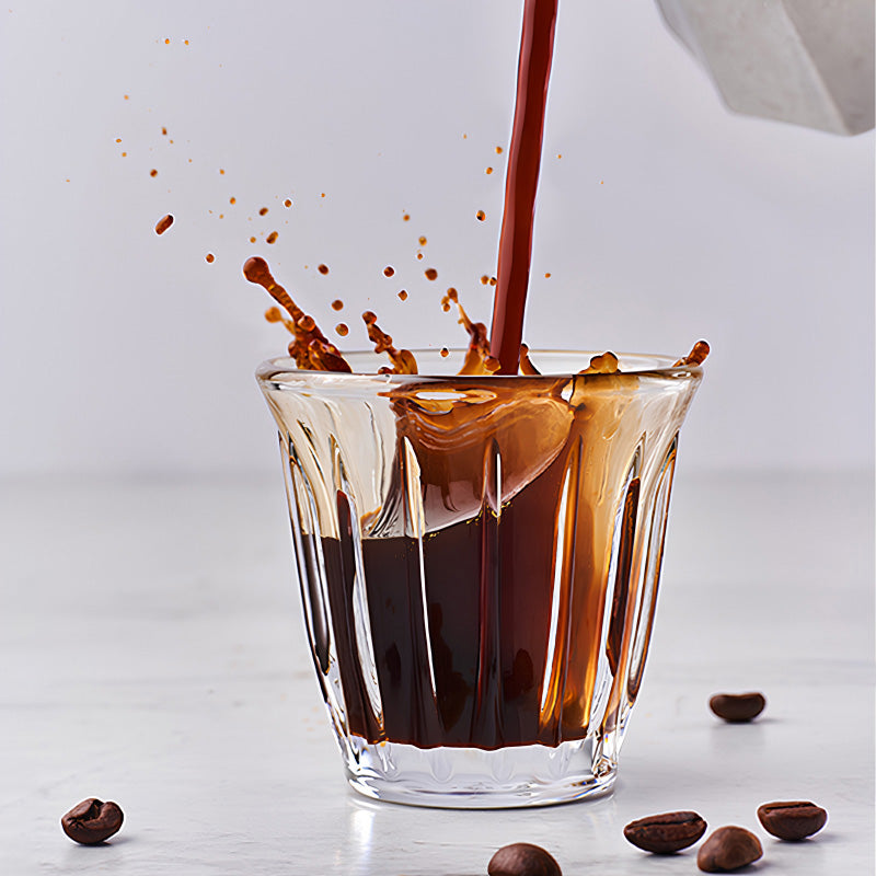 ZINC-Espressogläser, 100 ml Volumen, 6er Set, stapelbar, auch für Vorspeisen und kleine Desserts