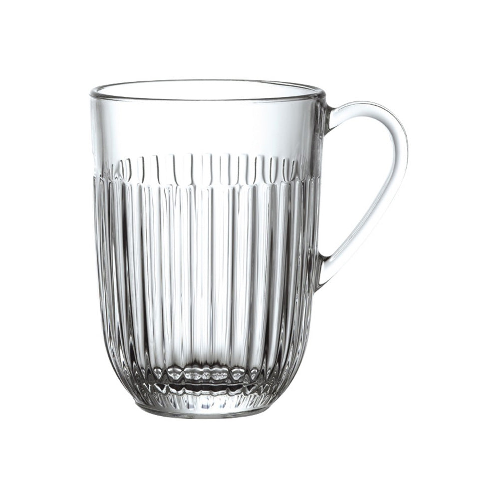 6er Set Glastassen QUESSANT von La Rochere, Frankreich, 360 ml, Riffel-Design, für viele Kaffeevariationen
