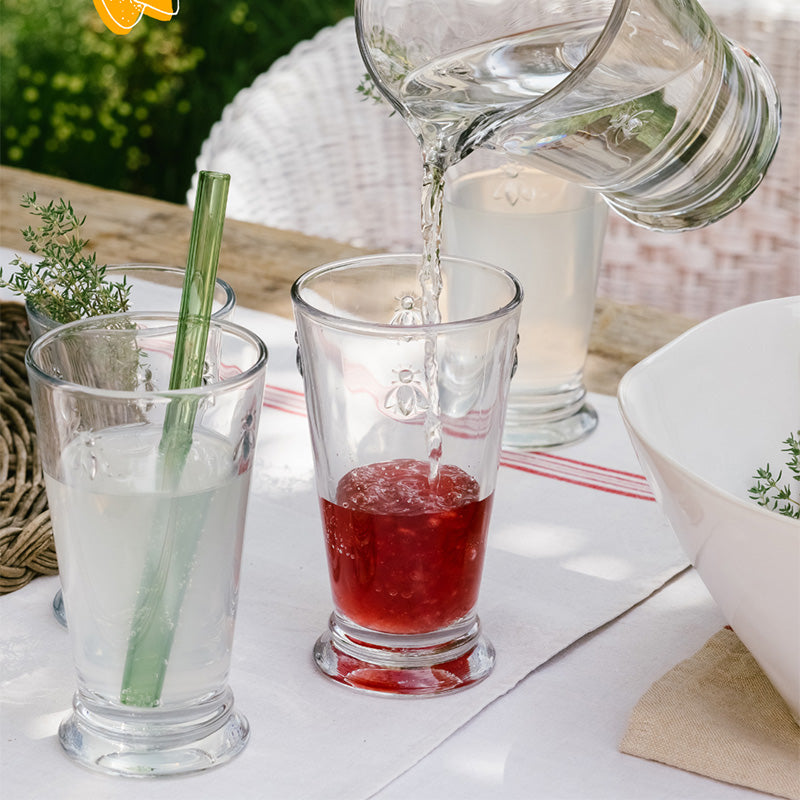 Spritzige Cocktails und Säfte im Longdrinkglas ABEILLE von La Rochere im 6er Set, 460 ml, genug Platz für Eiswürfel und Deko