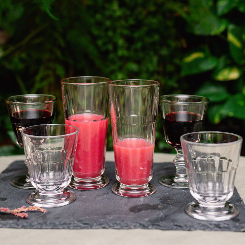Auch Fruchtsäfte genießen aus dem Longdrinkglas PERIGORD aus Frankreich, 370 ml Fassungsvermögen, im 6er Set, kombinierbar mit allen Gläsern der gleichnamigen Serie