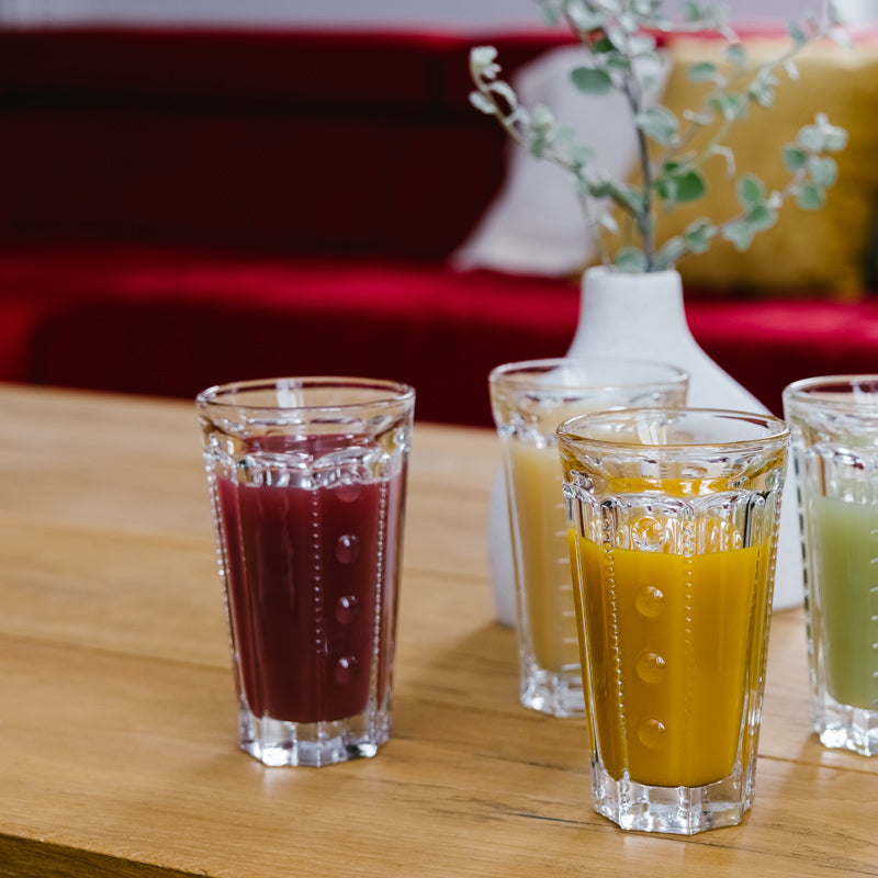 La Rochere Longdrinkglas PEARLS, 350 ml, 6er Set, kombinierbar mit anderen Gläsern der SAGA-Serie, auch als Bier- oder Wasserglas nutzbar