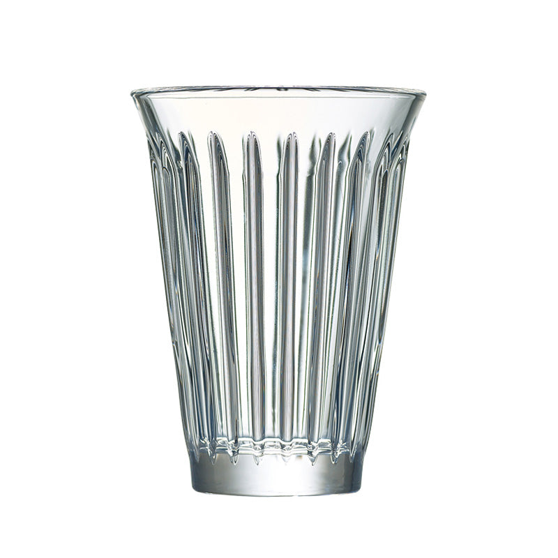 La Rochere Longdrinkgläser ZINC, 6er Set, 360 ml Volumen, Rippenmuster, platzsparend stapelbar, spülmaschinengeeignet