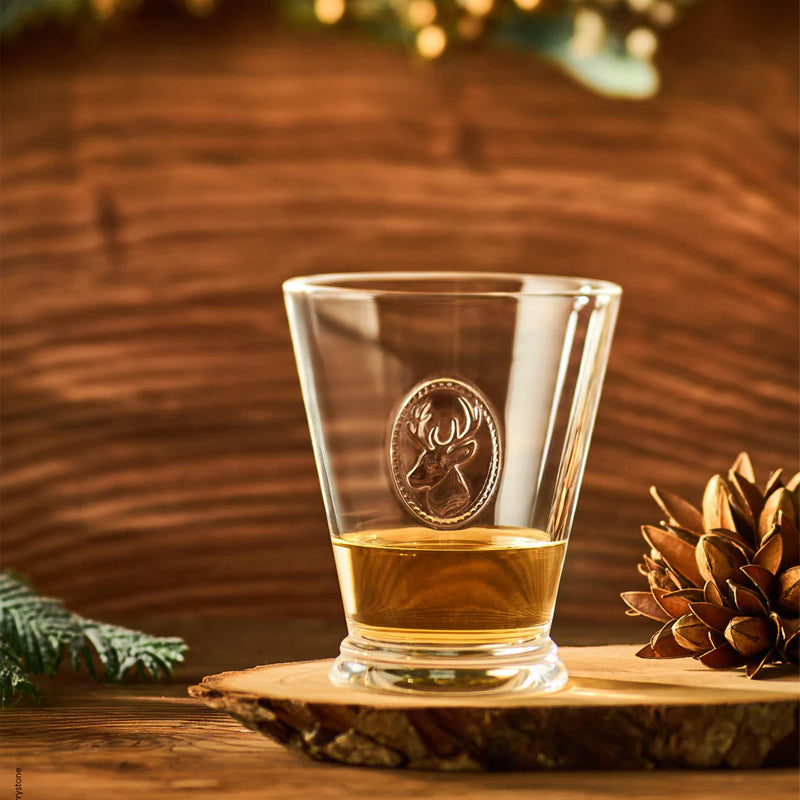 250 ml-Trinkgläser CERF im 6er Set von La Rochere mit Hirschkopf-Relief, vielseitig nutzbar, kombinierbar mit den Weingläsern der gleichen Serie im Online-Shop Home-and-Kitchen.de