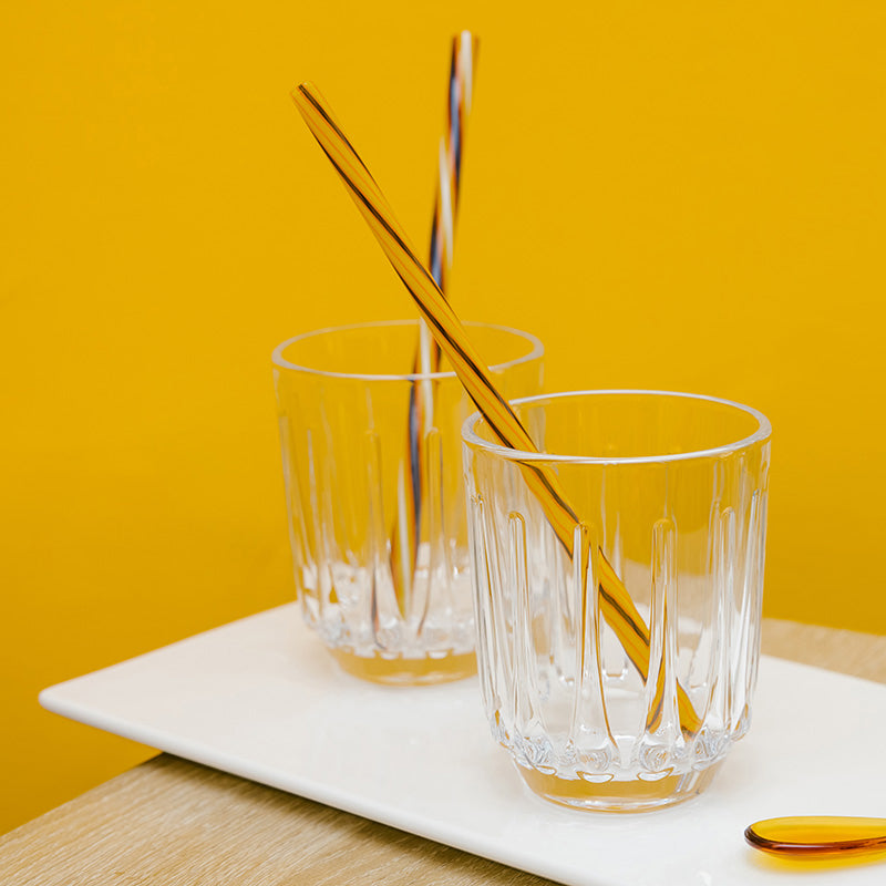 Jubiläums-Trinkgläser 550 Ans von La Rochere im 4er Set, 290 ml, modern gestaltet, linienbetonte, spürbare Struktur