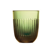 Trinkglas QUESSANT, Farbe Olive,  von La Rochere, im 6er Set, 260 ml, geriffelte Struktur, kombinierbar mit anderen Gläsern der Serie 