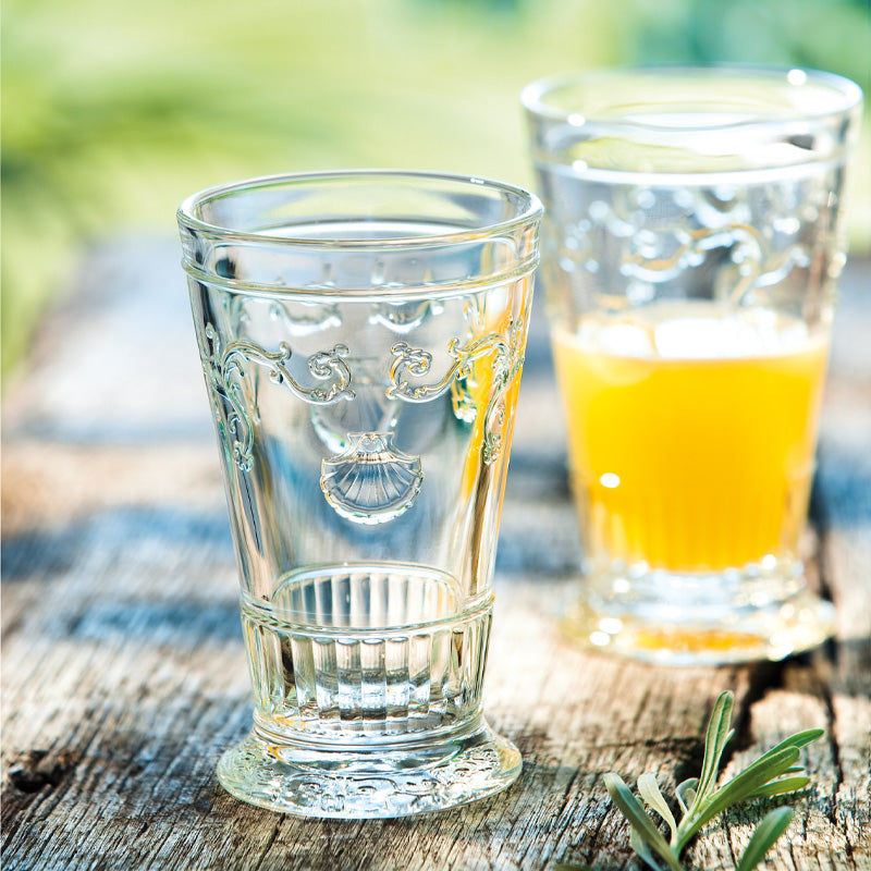 Longdrinkglas VERSAILLES von La Rochere, barockes Relief, 330 ml, 450 Gramm, im home-and-kitchen Online-Shop, auch für den Outdoor-Bereich