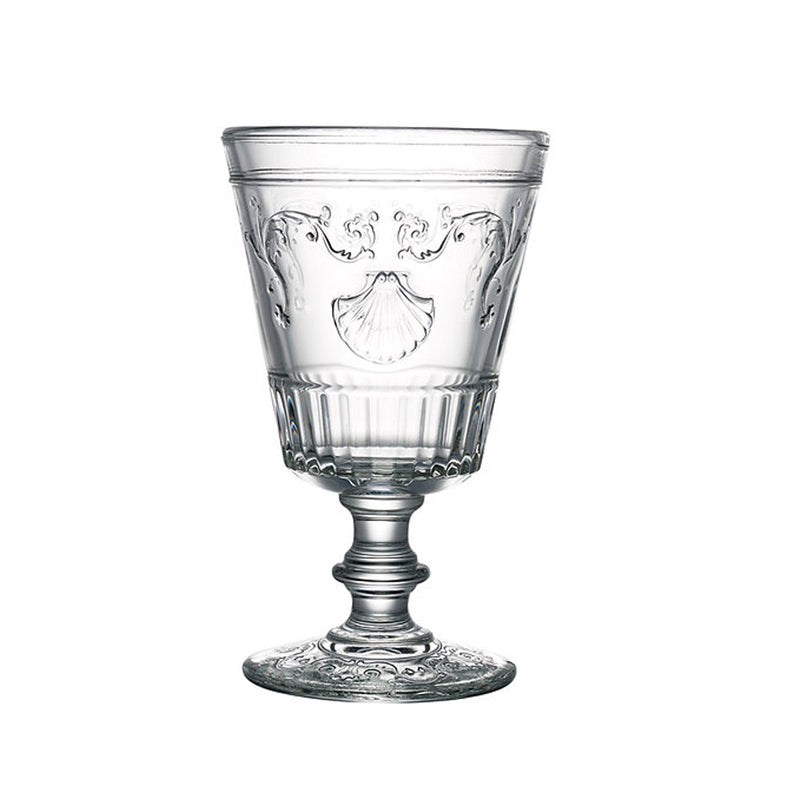 Rotweinglas aus der Serie VERSAILLES, 400 ml, im 6er Set, mit Muschel- und Rankenrelief, auch für Aperitifs und Schorlen geeignet