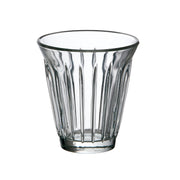 La Rochere Trinkgläser 6er Set ZINC,
moderne Industrie-Ästhetik, 
für Kaffeespezialitäten, Wasser und Desserts, platzsparendes Stapeln im Schrank und spülmaschinenfest

Volumen 190 ml