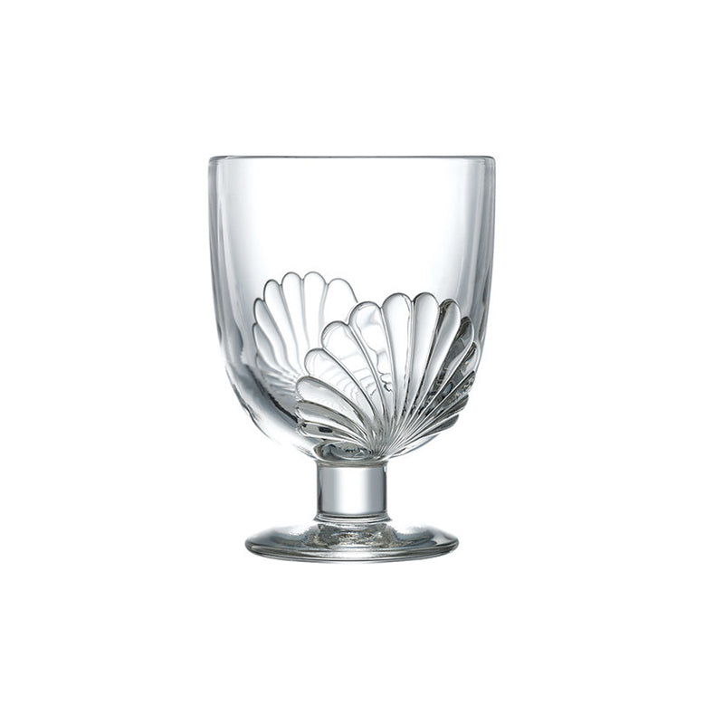 Weingläseer Belle Ile im 6er Set, 320 ml,
von La Rochere, mit einem Muschel-Relief, kurzer Stil, stapelbar, auch als Wasser- und Saftgläser