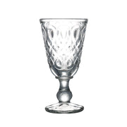 Weingläser LYONNAIS aus der Glashütte La Rochere aus Frankreich,  Reliefs im Renaissance-Stil und kleinem verzierten Stil.
Werden gerne auch als Wassergläser genommen, 
230 ml Volumen, im 6er Set
