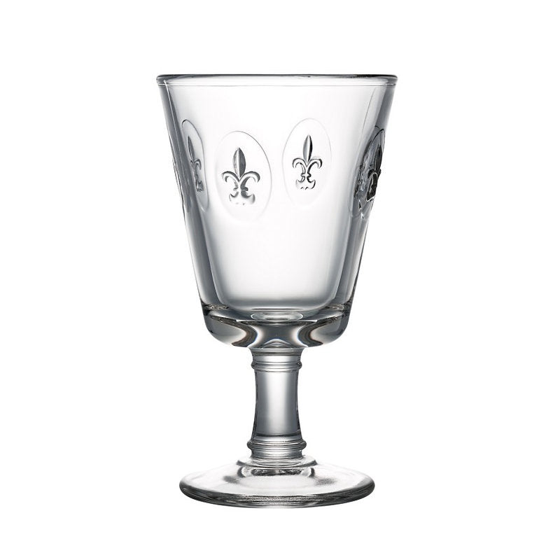Weingläser FLEUR DE LYS von La Rochere im 6er Set, 240 ml, mit Lilien-Relief, kombinierbar mit anderen Gläsern der Serie, auch für Vorspeisen und Desserts