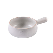 Suppenschale NESTLE von Ladelle, weiße Keramik mit grauen Sprenkeln, Länge 15,5 cm, Höhe 6 cm, Durchmesser 15,5 cm, backofenfest und mikrowellengeeignet