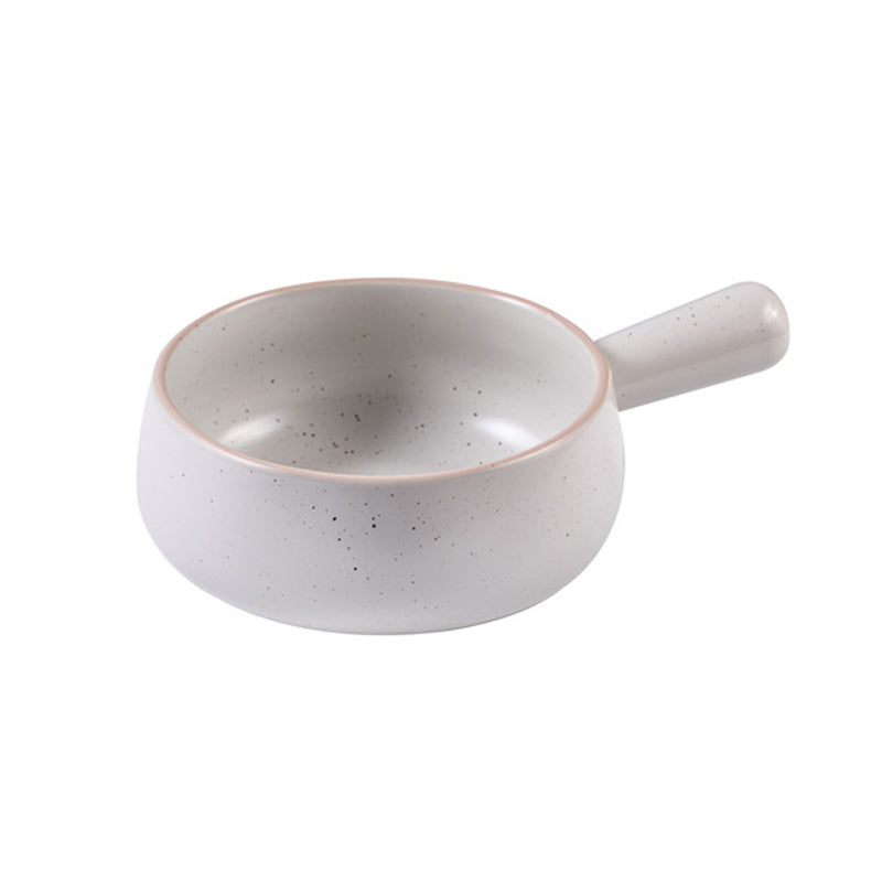 Suppenschale NESTLE von Ladelle, weiße Keramik mit grauen Sprenkeln, Länge 15,5 cm, Höhe 6 cm, Durchmesser 15,5 cm, backofenfest und mikrowellengeeignet