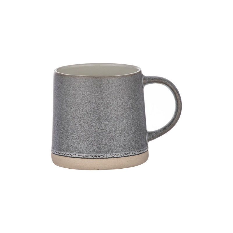 Kaffeebecher TAPER von Ladelle, Farbe Zinn, mit Henkel, 350 ml, Höhe 10 cm, entworfen von Designer Graham Jowitt, kombinierbar mit Tassen-Serie CARVE,