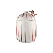 Vorratsdose CARNIVAL von Ladelle in der Farbe Rot, Höhe 17 cm, Durchmesser 11,5 cm, handbemalte Streifen, 4 Farben, rund-ovale Form
Online-Shop Home-and-Kitchen.de