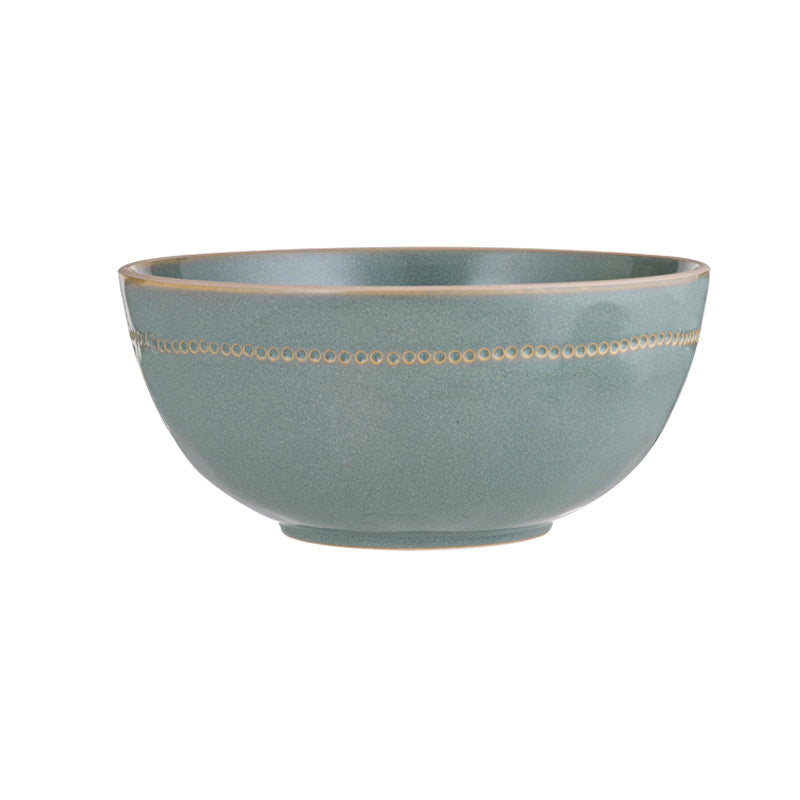 Ladelle Cameo Salatschüssel, Keramik, Durchmesser 26 cm, in 2 Farben, moderner Landhaus-Stil, auch als Servierschüssel für Pasta, Sossen etc.
mit Perlenmuster am Rand