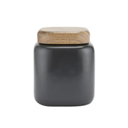 Vorratsdose ESSENTIALS  von Ladelle in Grau, Volumen 750 ml, eckiges Design, Höhe 12 cm, Durchmesser 10 cm, auch in den Farben Weiß und Sand