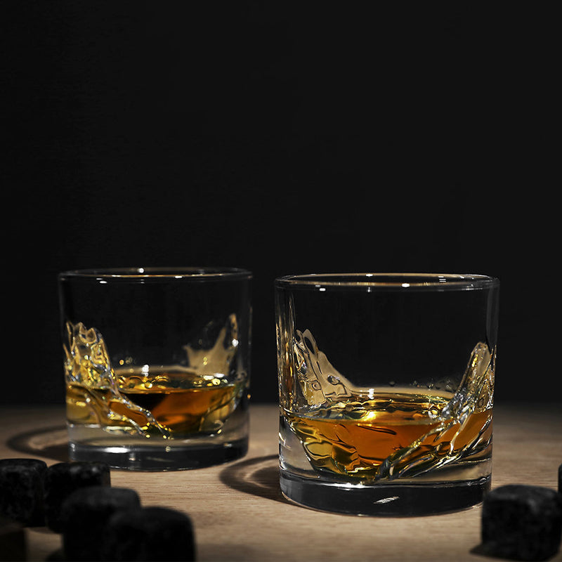 Whiskygläser GRAND CANYON von Liiton im 2er Set, Volumen 300 ml, bleifreies Kristallglas, 3D-Relief im Glasboden Online-Shop Home-and-Kitchen.de