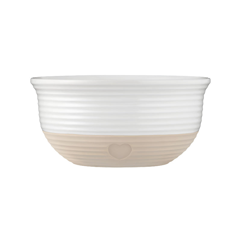 Rührschüssel RUSTIC CHARM, Steingut, von Mason Cash, Farbe: Weiß,  Beige, mit Herzmotiv, Volumen 3,5 l, 
Online-Shop Home-and-Kitchen.de