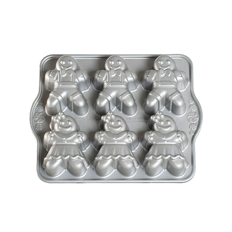 Nordic Ware Motiv Backform Gingerbread  Figuren, robuster Aluminiumguss, PFAS-freie Antihaftbeschichtung