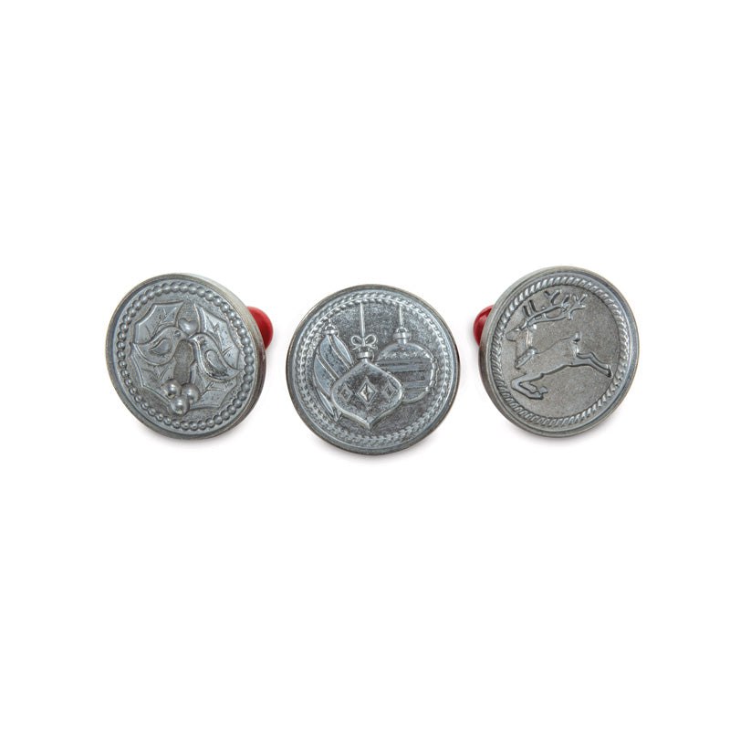 Keksstempel aus Aluminiumguss mit Weihnachtsmotiven 