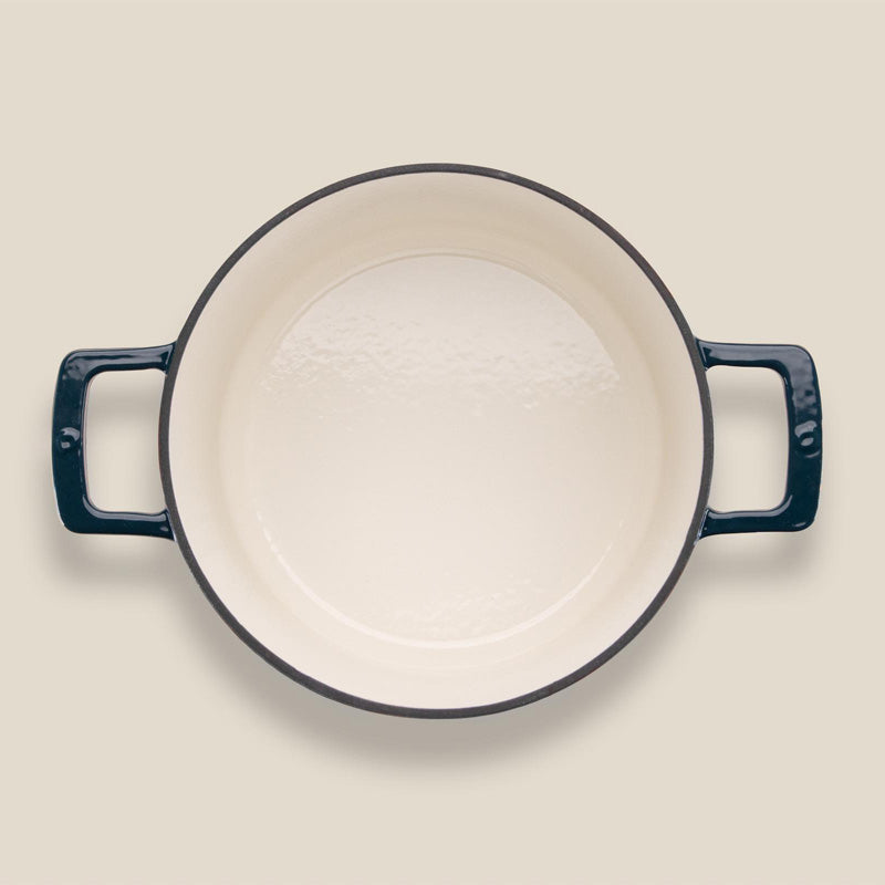 Bräter, rund, in Petrol, von Olavson,  24 cm, 2 Griffe, Online-Shop Home-and-Kitchen.de