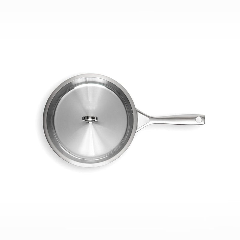 Glasdeckel auf Kupferkern-Pfanne von Olavson, 26 cm, unbeschichtet, PFAS-frei, angenieteter Stielgriff Online-Shop Home-and-Kitchen.de