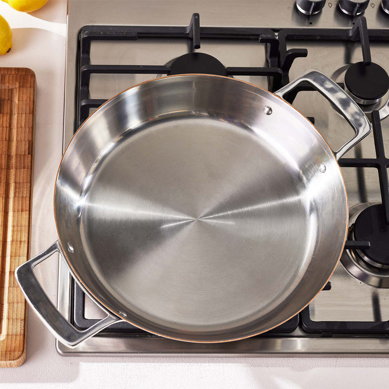 Kupferkern-Pfanne , unbeschichtet, 2 angenietete Griffe, 30 cm,  Online-Shop Home-and-Kitchen.de