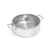 Schmortopf mit Kupferkern von Olavson, 6 Liter, PFAS-frei, 2 Griffe, Glasdeckel, Online-Shop Home-and-Kitchen.de